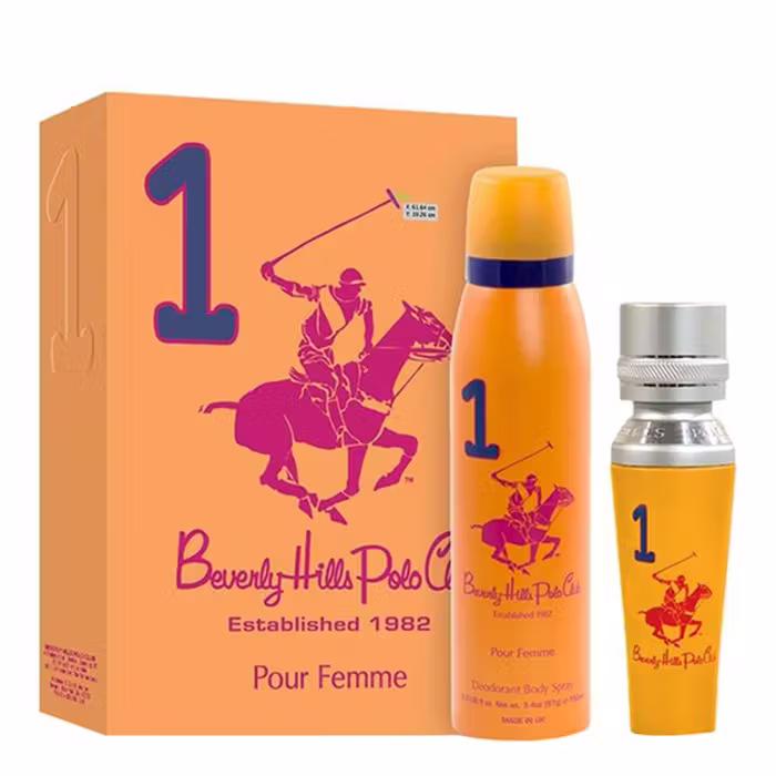 BEVERLY HILLS POLO CLUB 1 Eau De Parfum 100ml Gift Set